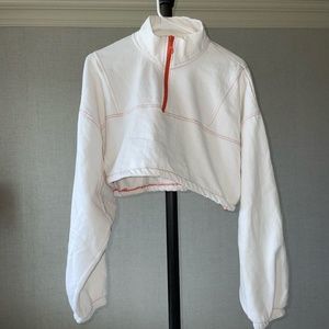 White Cropped Sweatshirt